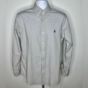 Ralph Lauren Men's Gray Plaid Button-Down Shirt